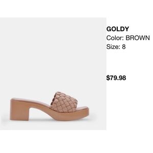 Like new Dolce Vita “goldy” chunky nude heel